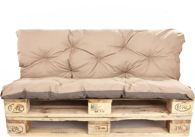 Obrázek produktu pro Polstry na paletový nábytek sedák 120x60 / opìrák 120x40cm | Paletový polštáø béžový-Simple| Polstry na paletové sezení venkovní