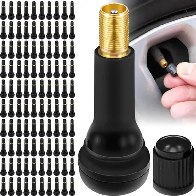 TR413 Gummischnappventile für Reifen und Felgen - schwarz (universal)
