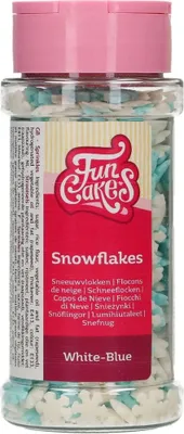 Produktbild von FunCakes Schneeflocken Weiß/Blau 50 g