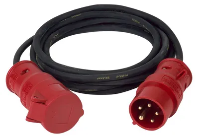 Zdjęcie produktu dla Przedłużacz CEE, 16A, 5m, kabel H05RR-F5G, 1,5 mm², 5-pinowy