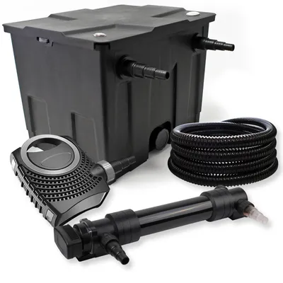 Filterset für 12.000 l mit UVC 36 W, Pumpe 70 W, Schlauch 25 m