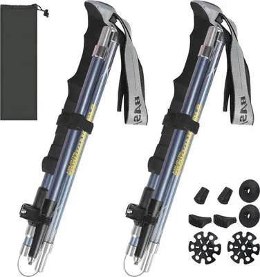 Productafbeelding van Famanu wandelstokken, ultralicht, 110-135 cm - Ergonomische handgrepen