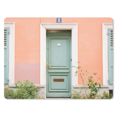 Produktbild von MuchoWow® Mauspad Mousepad Paris - Tür - Pastell - Architektur 23x19 cm - Mousepads - Maus Mat - Pad - Mausunterlage - Schreibtischunterlage - Mauspad