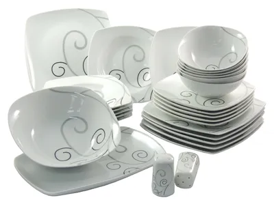 Obrázek produktu pro Sada porcelánového nádobí pro 6 osob, 28 kusů