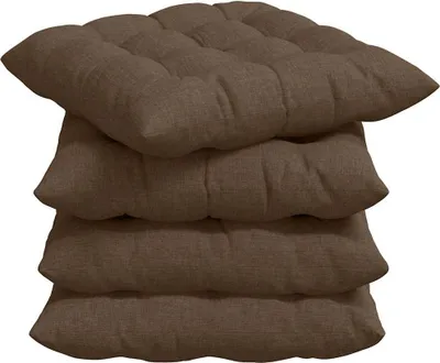 Produktbild von vidaXL Sitzkissen 4 pcs Braun 40 x 40 x 6 cm Stoff