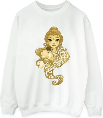 Produktbild von Disney - "Beauty And The Beast Never Judge" Sweatshirt für Herren BI13711 (XL) (Weiß)