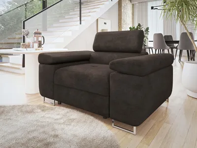 Produktbild von MIRJAN24 Sessel Torezio, Polstersessel mit Einstellbare Kopfstützen, Wohnzimmer, 134x102x70-90 cm (Farbe: Lumo 40)
