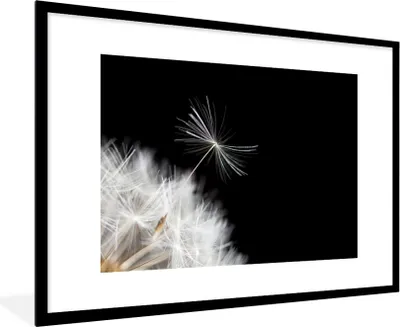 Produktbild von MuchoWow® Gerahmtes Poster Blume - Löwenzahn - Pflanze 90x60 cm - Poster mit Schwarzem Bilderrahmen Wandposter Rahmen Foto Bilder - Wanddekoration - Fotos
