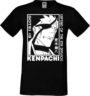 Immagine prodotto di Maglietta da uomo Manga Anime Bleach Kenpachi Zaraki Kenpachi, Man S , Noir