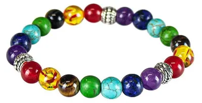 Produktbild von Chakra-Armband mit farbigen Perlen