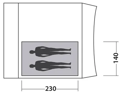 Produktbild von Easy Camp Innenzelt Wimberly 2 Personen Grau