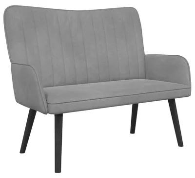Produktbild von 2-Sitzer Sofa Hellgrau 115 x 61 x 87 cm Samt