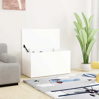 Produktbild von "im Angebot" Aufbewahrungstruhe Weiß 84x42x46 cm Holzwerkstoff - Sitztruhen CC20595