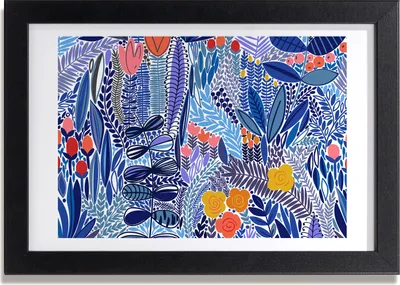 Produktbild von Bild 30x20 MDF-Rahmen, Wandkunst Blumenmuster