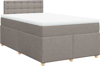 Produktbild von vidaXL Boxspringbett mit Matratze Taupe 120x190 cm Stoff