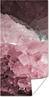 Produktbild von MuchoWow® Poster Naturstein - Rosa - Kristall 20x40 cm - Plakat - Foto