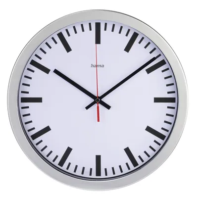 Produktbild von Hama Funkuhr Bahnhof 00186385 silber