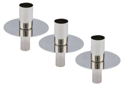 Kerzenhalter für Flaschen, Silber, 3er-Set, 8 cm