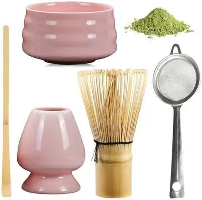 Productafbeelding van Japanse Matcha-theeset - 5-delige keramische set met accessoires