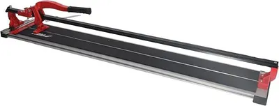 Produktbild von Fliesenschneider, manuelle Fliesenschneidmaschine, 1200 mm, 120 cm, mit Kugellager, Führungsschiene mit „X“-Profil, Aluminium-Chassis, mit gummierter Arbeitsplatte (Maximale Schnittlänge 1200mm)