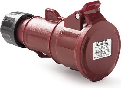 Obrázok produktu pre FAMATEL - Mobilná zásuvka IP44 I 3P+T I 16A I 380-415V I červená