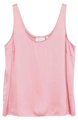 Produktbild von comma Ärmellose Satin Bluse mit Rundhalsausschnitt, glänzend und fließend