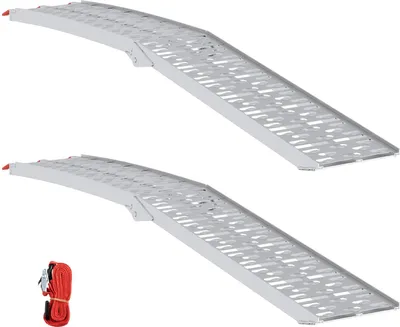 Obrázok produktu pre vidaXL Skladacie rampy pre motorky, nosnosť 340 kg na rampu, 2 ks, strieborné