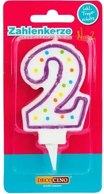 Produktbild von Kuchenkerze Zahl Zwei