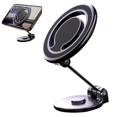 Produktbild von MagSafe Autohalterung Magnetisch 360° drehbar, faltbar, starke Klebebasis,für iPhone 16–13 Samsung Smartphone-Ständer,Magnetischer Smartphone-Ständer