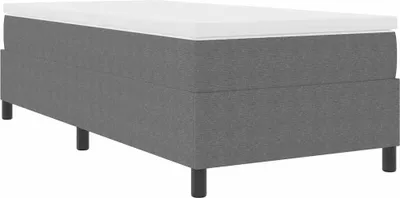 Produktbild von vidaXL Boxspringbett Hellgrau und Weiß 90 x 190 cm Cordstoff