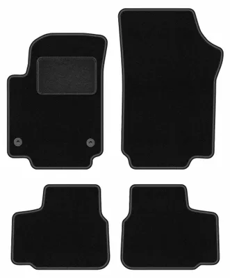 Produktbild von Velours-Fußmatten für Volkswagen Up! 2011- (Schrägheck) – 4-tlg, Schwarz, passgenau – Wielganizator LUX