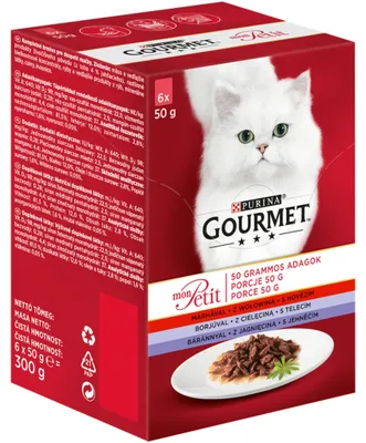 Produktbild von GOURMET Mon Petit Meat Mix - Katzen Nassfutter - 6 x 50 g