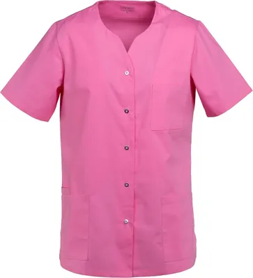 Produktbild von Damen Kasack halbarm hotpink, Gr. 2XL : 2XL : hot pink : 50% Baumwolle 50% Polyester 175 g/m²