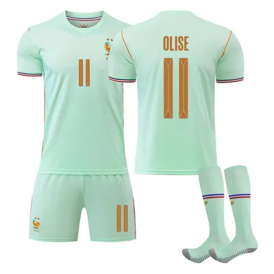 Immagine prodotto di #11 OLISE Maglia da calcio della Francia per i Mondiali 2026, da trasferta, per bambini e adulti. TAGLIA:S