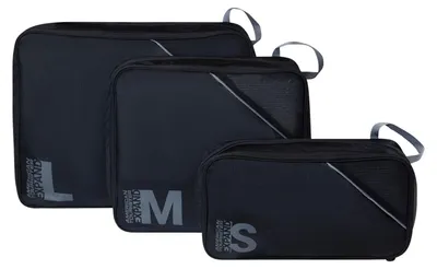 Productafbeelding van American Tourister pakzak Packing Cubes S / M / L Black / Grey zwart