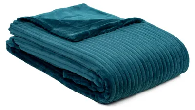 Produktbild von Wohndecke in Cord Optik, 1620g/Stück, 150 x 200 cm - Petrol