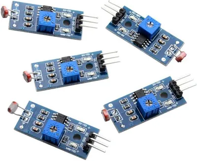 Productafbeelding van Digitale Lichtintensiteitssensor - Fotoweerstand Fotoresistor - Omgevingslicht Detecteren - Instelbare Gevoeligheid - 3.2 cm x 1.4 cm - Blauw