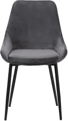 Produktbild von 2er-Set MASURIE Stühle - Velours - grau
