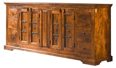 Immagine prodotto di MASSIVMOEBEL24 | credenza in legno di Acacia 212x50x92 miele dorato laccato OXFORD #0414