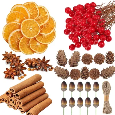 Image de set de bricolage de 255 pièces pour la décoration de Noël Couronne de l'Avent avec des pommes de pin