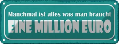 Produktbild von vianmo Blechschild 10x27 cm manchmal alles was man braucht Dekoration Spruch Zitat