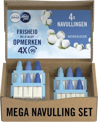 Obrázek produktu pro Náplň do elektrického osvěžovače vzduchu Ambi Pure Febreze 3Volution, vůně Bavlna Blossom, 4x20ml