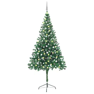 Immagine prodotto di vidaXL Alberello di Natale artificiale con luci e palline, 210 cm, 910 rami