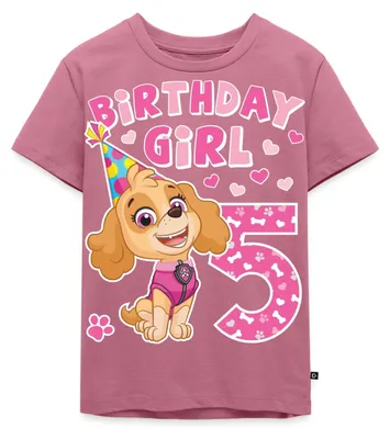 Produktbild von Spreadshirt Paw Patrol Skye 5. Geburtstag Kinder Premium T-Shirt, 110/116 (4 Jahre), Mauve