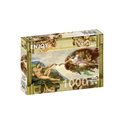 Immagine prodotto di Puzzle 1000 pezzi Enjoy – Michelangelo Buonarroti: La Creazione di Adamo