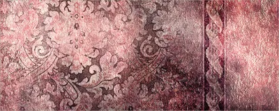 Produktbild von Wallario Premium Glasbild, freischwebende Optik, kräftige Farben, Größe 80 x 32 cm Motiv Schnörkelmuster in rot