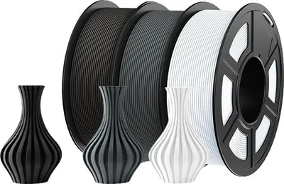 Obrázok produktu pre vlákno do 3D tlačiarne, vysokorýchlostné, matný povrch, HSMPETG BK WT GY