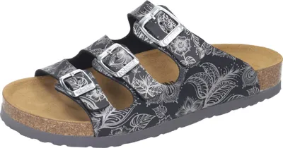 Produktbild von Dr. Brinkmann Damen Pantolette drei Riemen Schnalle ergonomisch Novelda, Größe:42 EU, Farbe:Schwarz