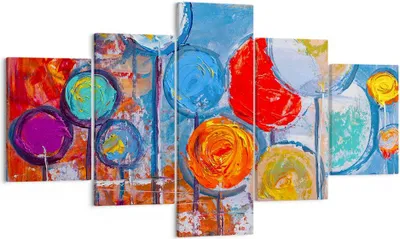 Produktbild von Bild auf Leinwand - Leinwandbild - Abstraktion modern - 125x70cm - Wand Bild - Wanddeko - Leinwanddruck - Bilder - Kunstdruck - Wanddekoration - Leinwand bilder - Wandkunst - EA125x70-4013