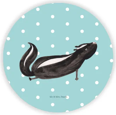 Produktbild von Mr. & Mrs. Panda magnet Stinktier Yoga - Türkis Pastell - Geschenk, Wildtier, Liebe, für fotos, pinwand, Kühlschrankmagnet, Magnetknopf, Namaste, kühlschrank, Raubtier